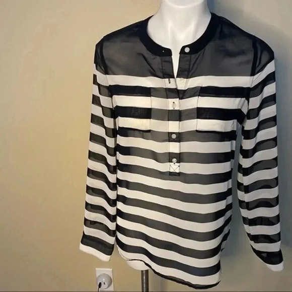Old navy sheer striped blouse - Picture 1 of 6